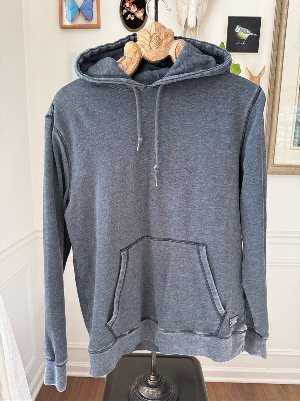 Flag & Anthem mineral Wash Grey Hoodie M